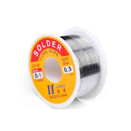 Припой для пайки ПОС 63, 0.3мм с флюсом, катушка 100г JINHU Винница
