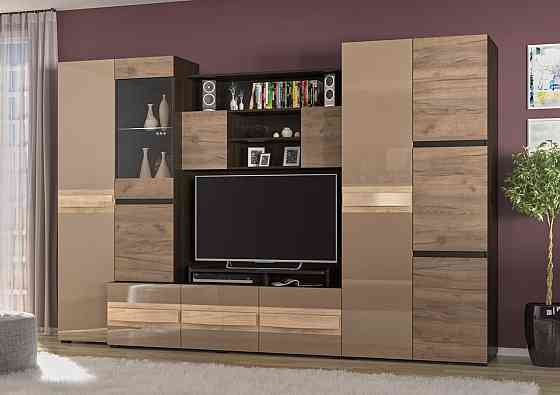 Гостинная Гламур дуб табако и капучино глянец Львов