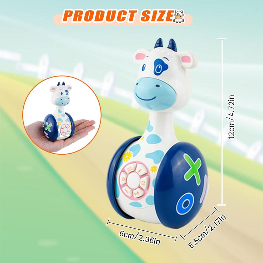 Іграшка музична інтерактивна Auptiouet мод.1 синя навчальна корова з музикою підсвічуванням розвивальна для дітей 1-4 роки Київ - фото 5
