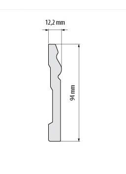 Плинтус под покраску из дюрополимера Элегант LPC - 08 (2м.п.) 94х12.2мм Днепр - изображение 3