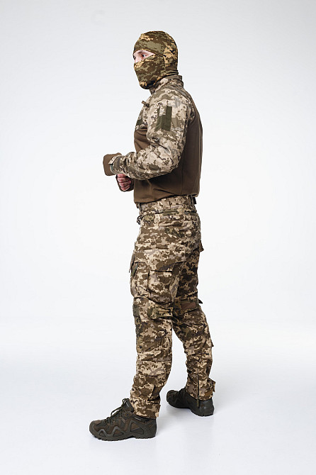 Тактичні військові штани піксель ріп-стоп з наколінниками, посилені коліна, літні армійські штани ЗСУ Львів - фото 4