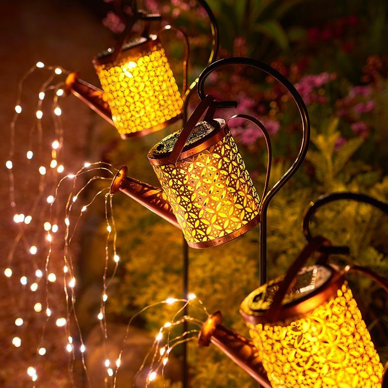 Садовый светильник Лейка с крючком 80 см на солнечной батарее 12 х 10.5 см Квітка Одесса - изображение 4