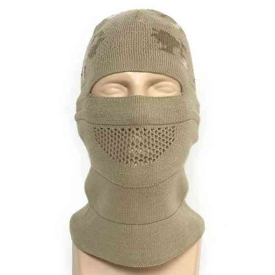 Тепла тактична камуфляжна шапка, зимова армійська трикотажна балаклава для армії зсу для воєнних Кам'янець-Подільський