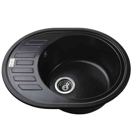 Гранітна мийка Mira ARNICA чорний 620 х 500 мм Київ
