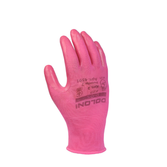 Рукавички 4591 D-OIL трикотаж нітрилове покриття неповний облив р.7(S) рожевий ДКГ Житомир - изображение 3