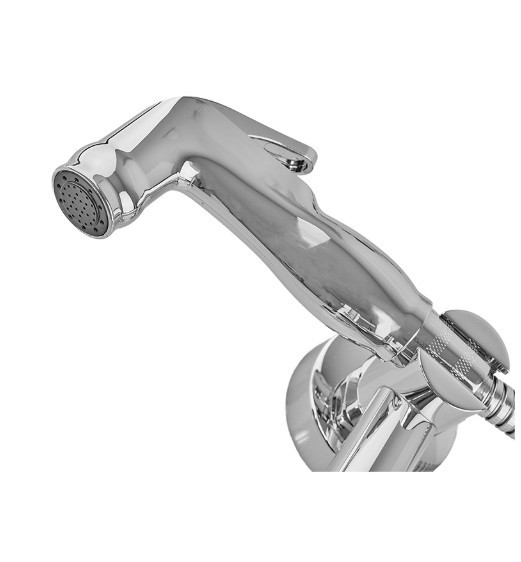 Змішувач для біде настінний Zerix LR5398-6 з гігієнічним душем хромований латунний (ZX4736) Чернівці - фото 4