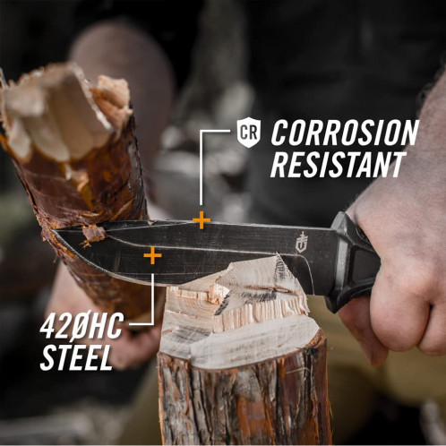 Ніж мисливський Bear Grylls Gerber ЧОРНИЙ 539-5 / 25см / 11см Дніпро - фото 4