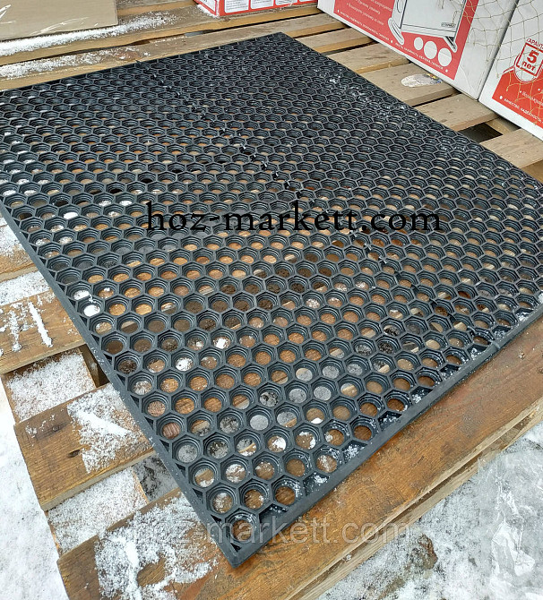 Коврик  140 х 96 х 1 см плотный резиновый сотами грязезащитный килим Харьков - изображение 2