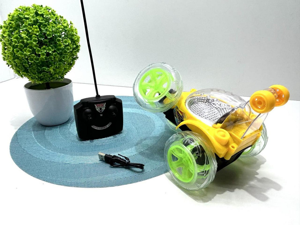 Машина Перевертень трюкова радіокерована зі колесами, що світяться 18 см Жовта (3048) Чернігів - фото 4