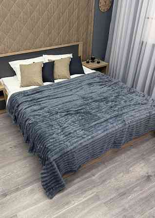 Плед-покривало смужка Шарпей 210х220 см (+-10см) Сірий (87-200) Київ