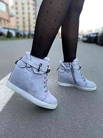 Снікерси жіночі Gofc сірі еко-замша 40р. (KLS-103-9) Коломыя