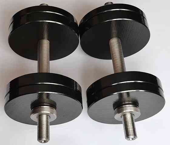 Гантелі набірні 2 по 18 кг Гантелі, гирі, штанги та диски металеві з порошковим фарбуванням Київ