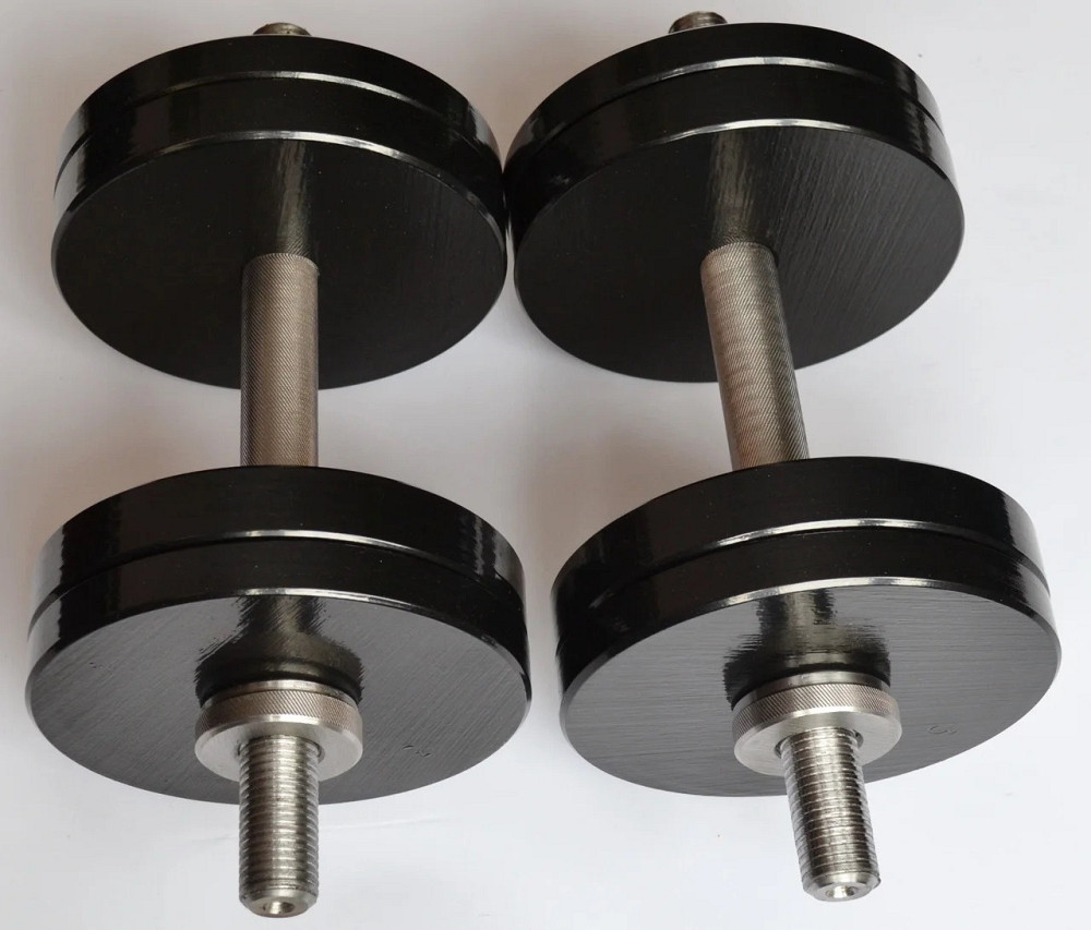 Гантелі набірні 2 по 18 кг Гантелі, гирі, штанги та диски металеві з порошковим фарбуванням Київ - фото 1