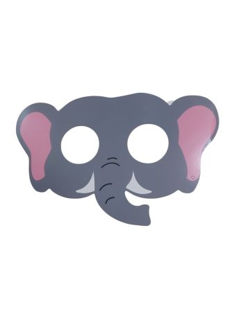 Дитяча маска Слон картон one size сірий Київ