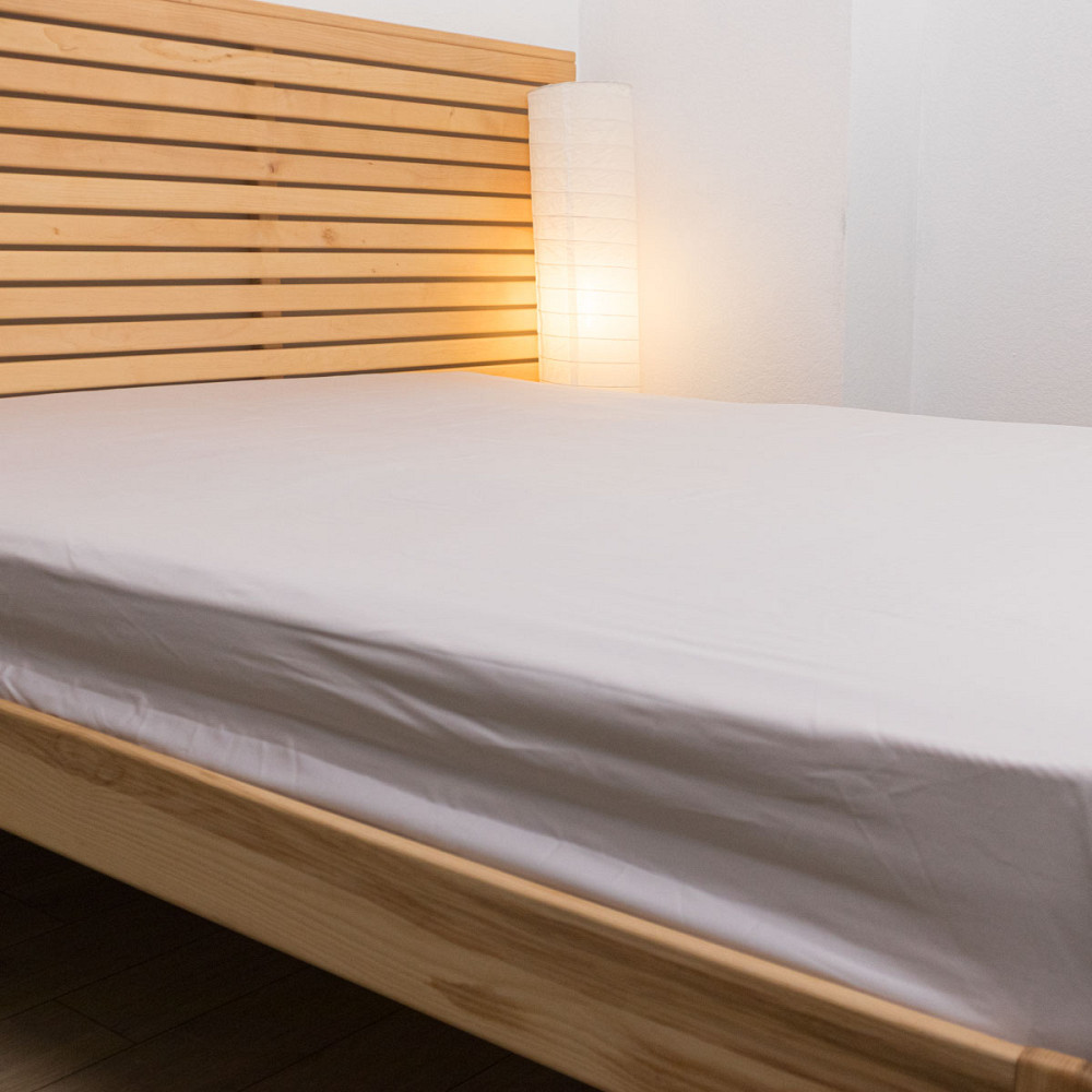 Простынь на резинке двуспальная сатин 100% хлопок 180х200х35см 125г/м2 (Светло-серый) Сумы - изображение 3