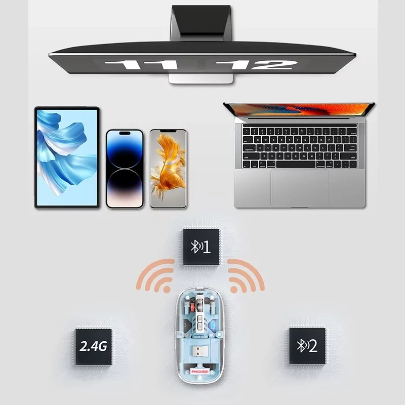 Беспроводная мышь FMouse M133 2.4 ГГц RGB (аккумуляторная) Винница - изображение 4