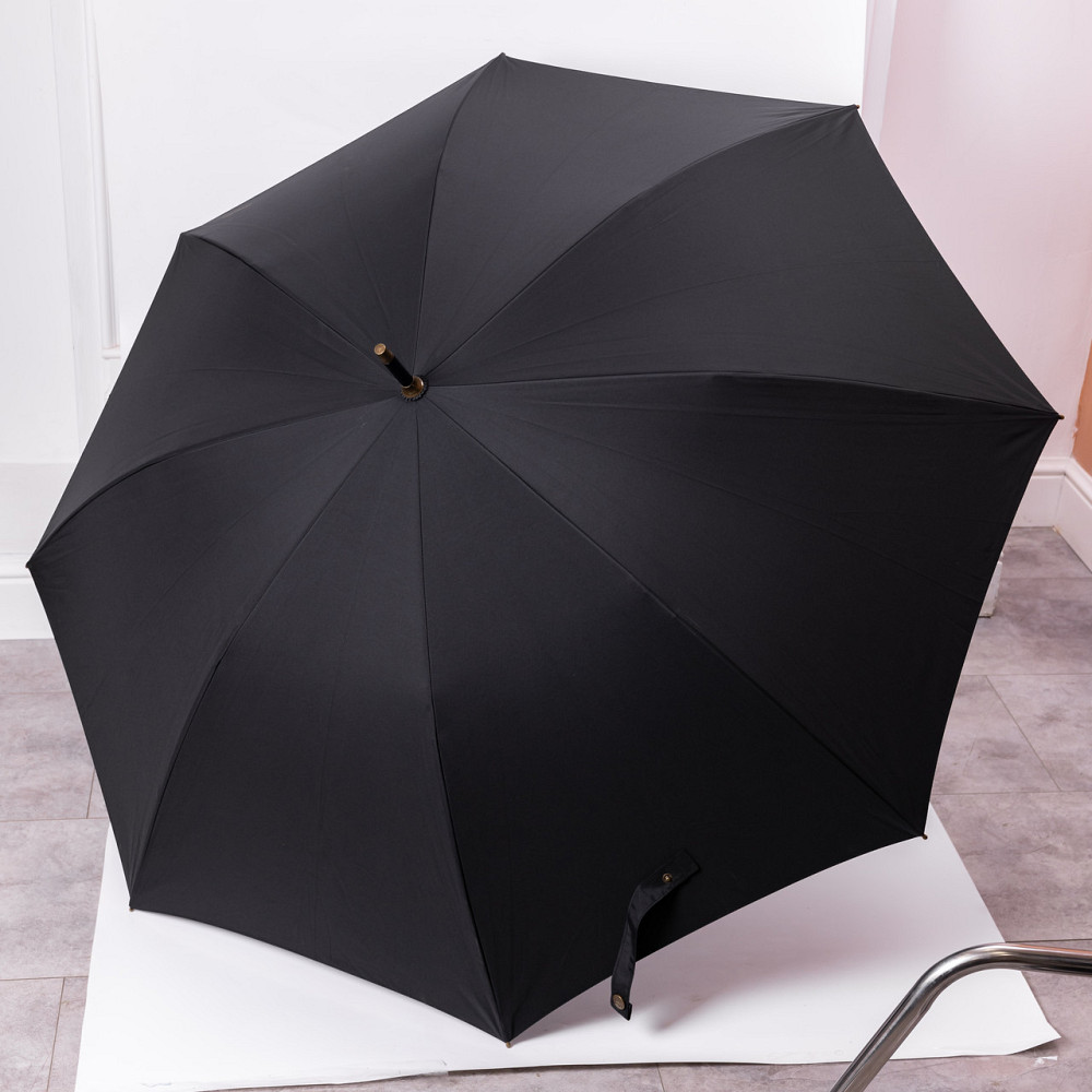 Полуавтоматичний зонт-трость чорний 124 см Київ - фото 9