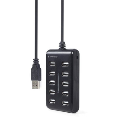 Концентратор Gembird USB 2.0 10 ports black (UHB-U2P10P-01) Винница - изображение 3