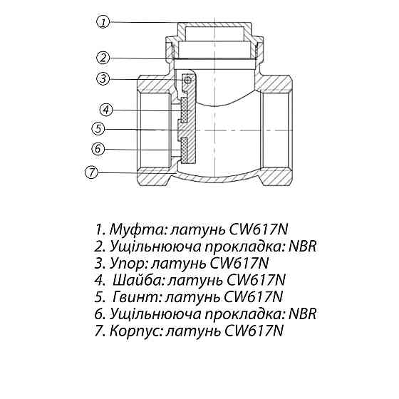 Клапан зворотного ходу води SOLOMON 1″ хлопавка 130 (000005981) Київ