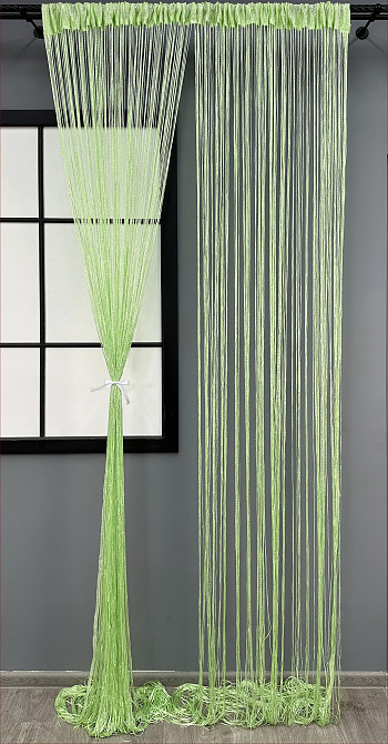 Шторы-нити с люрексом Салатовый 300х300см 1 шт (61-107) Киев - изображение 3