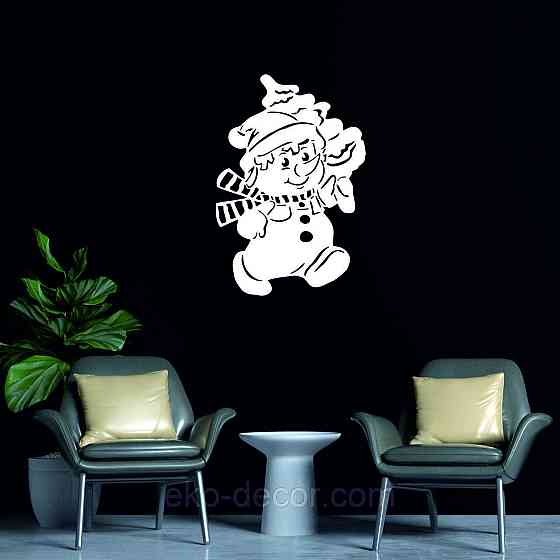 Декоративне настінне Панно «Сніговик», Декор на стену Київ