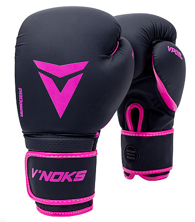 Боксерські рукавиці V`Noks Ultima Black Fuxia 10 ун. Кам'янське - фото 1
