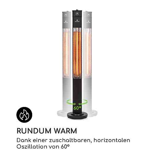 Інфрачервоний нагрівач Heat Guru Plus 2000 Вт 3 режими нагрівання Пульт дистанційного керування Чорний Рівне