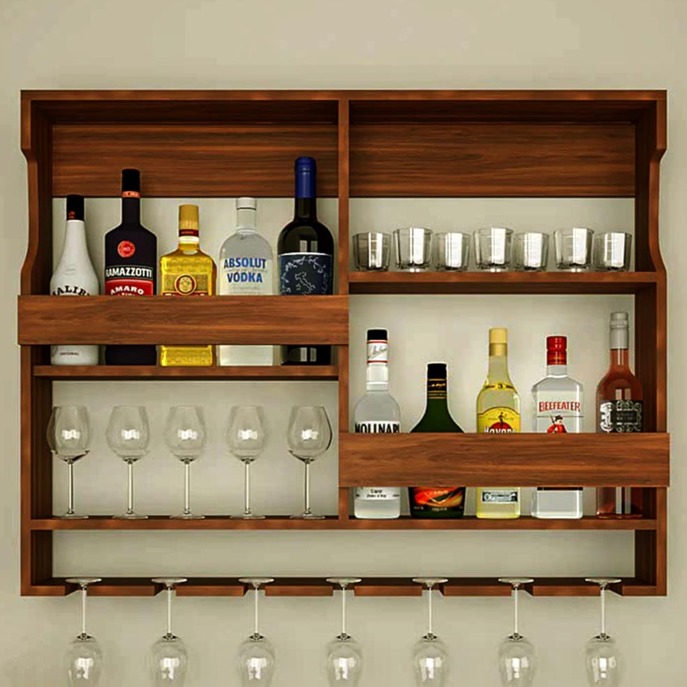 Настенная винная полка 