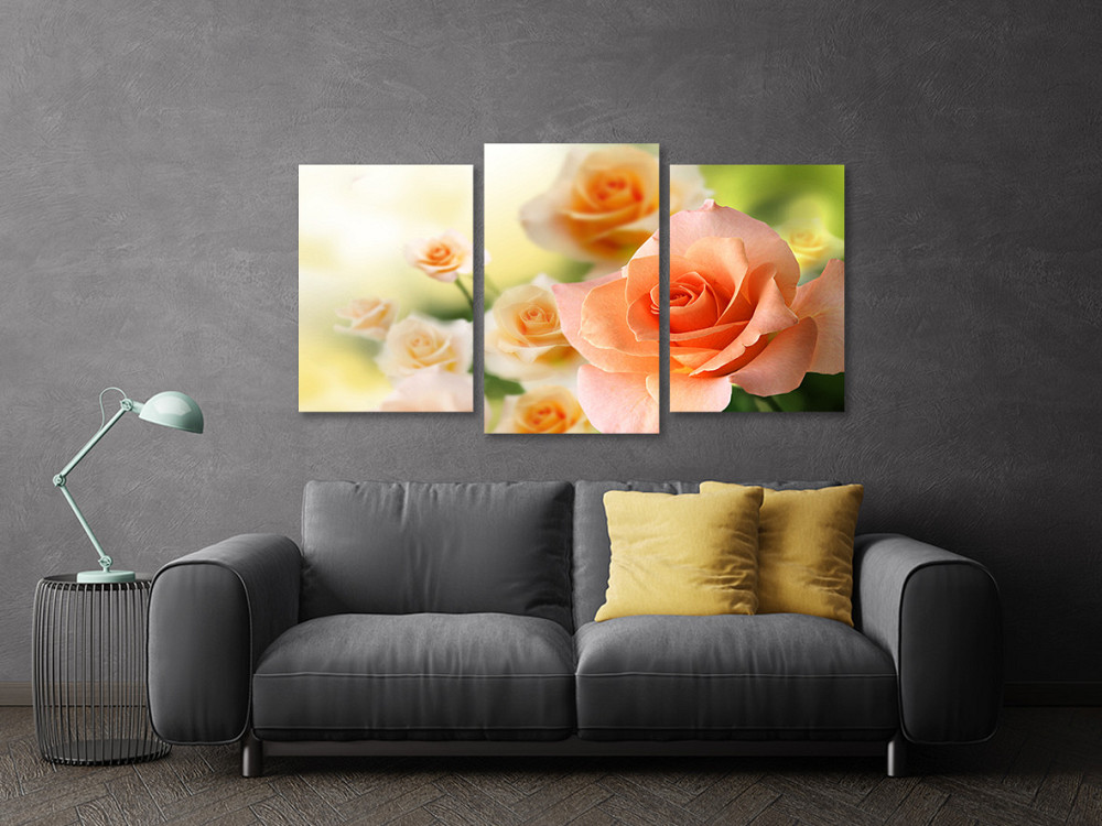 Модульная картина в гостиную / спальню  Троянди Art-539_3 Киев - изображение 3