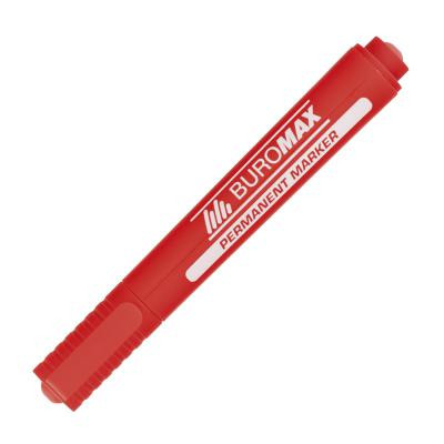 Маркер Buromax Permanent "JOBMAX", round tip, red (BM.8700-05) Вінниця - фото 2