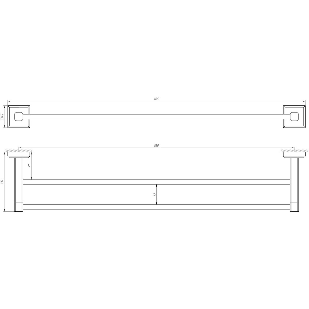 Тримач рушників TOPAZ TKB 9911/60 Луцк - изображение 4