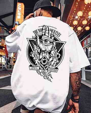 Футболка мужская с принтом  46 Белая 2664090988 Днепр