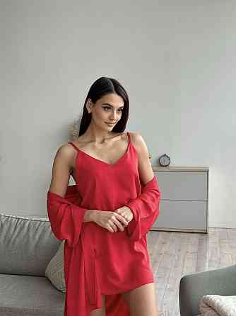 Шелковая ночная рубашка Красный 3XL/4XI Харьков