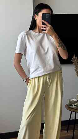 Женские прогулочные брюки из плюш велюра Лимонный, 42/44 Одесса