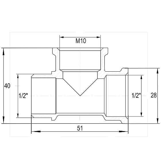 Трійник оксидукційний 1/2| хМ10 х1/2" ВВН нікельований (термодатчик) А0202А(нк) Київ