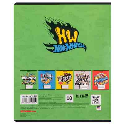 Зошит Kite Hot Wheels, 18 аркушів, лінія (HW25-237) Вінниця