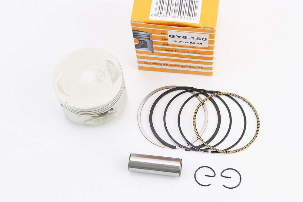 Поршень к-кт 150cc 57,4мм STD (палець 15мм) жовта коробка Київ - фото 1