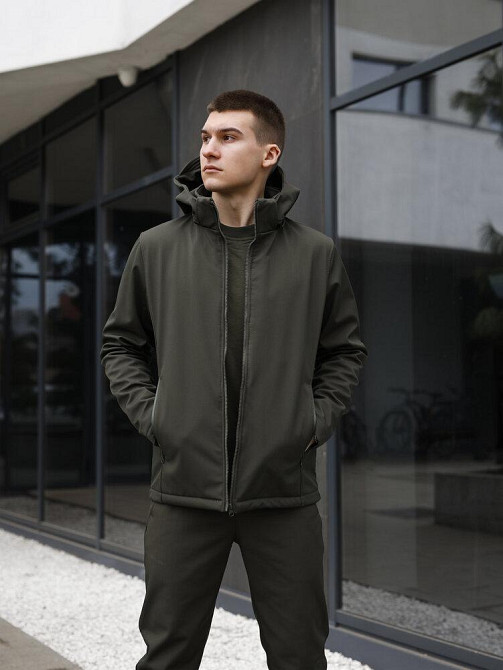 Мужская куртка хаки демисезонная с капюшоном Pobedov Shadow V2 Киев - изображение 7