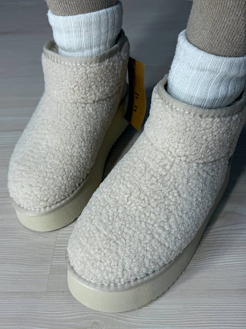 Уггі жіночі Itts 1707-3 з хутром тедді на платформі молочні, 40, 25 см Київ - фото 14