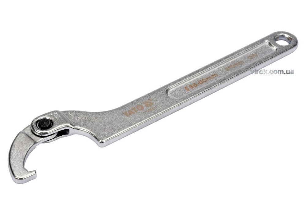Ключ гаковий з носиком на шарнірі в діапаз. M= 35-50 мм YATO, Хр-Ванад., L= 210 мм [10/50] Одеса - фото 1