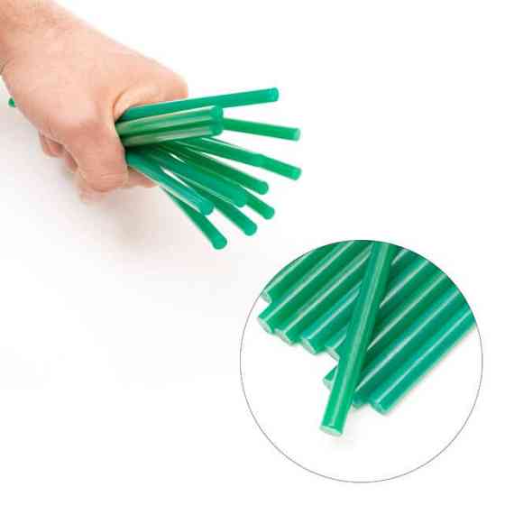 Комплект клейових стрижнів зелених, 7,4×200 мм, 12 шт. INTERTOOL RT-1059 Київ