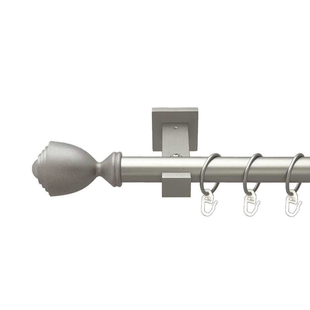 Карниз Orvit Палаціо металевий однорядний техно гладка труба кільце металеве Сатин 25 мм 240 см (00-00026295) Львов - изображение 1