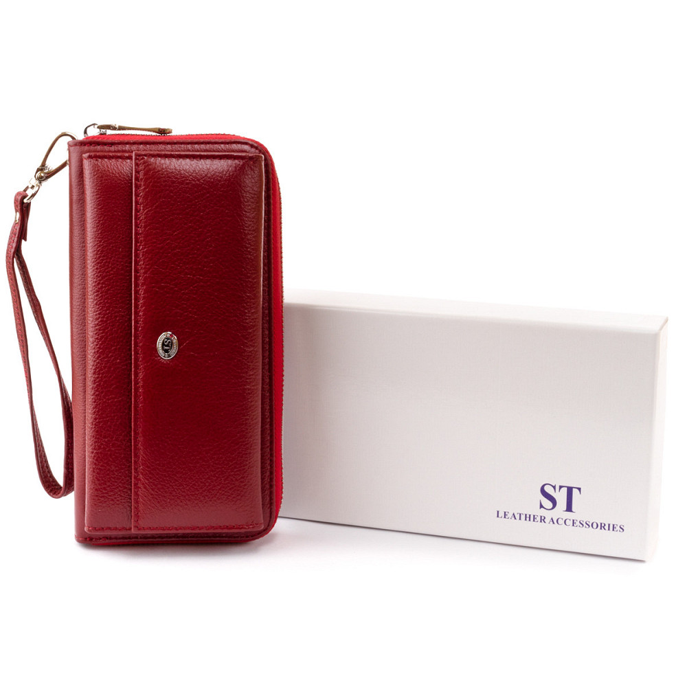 Кошелек кожаный женский ST Leather 19293 Бордовый Киев - изображение 9