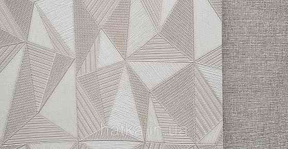 Шпалери вінілові на флізеліні AdaWall Omega1.06х10 геометрія 3д бежеві срібло 23204-2 Київ