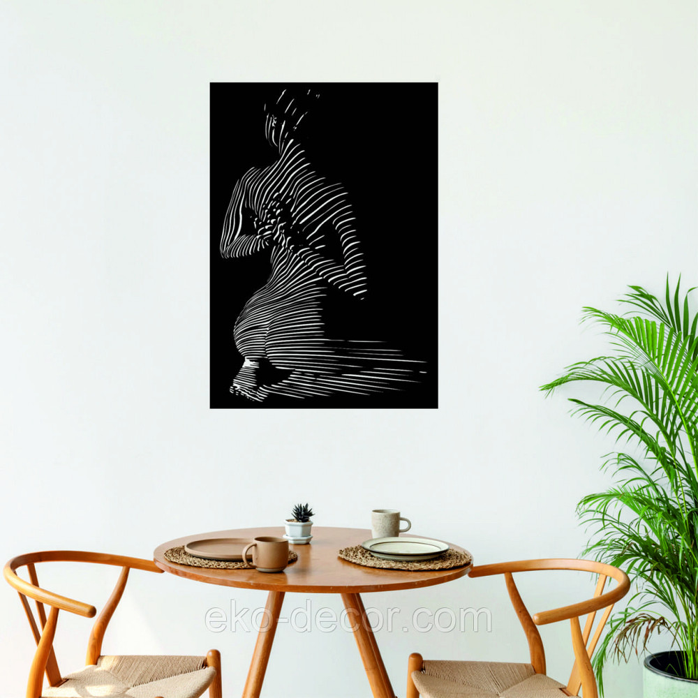 Декоративне настінне Панно «Жіноче тіло», Декор на стіну 110*76 см, Чорний Київ - фото 9