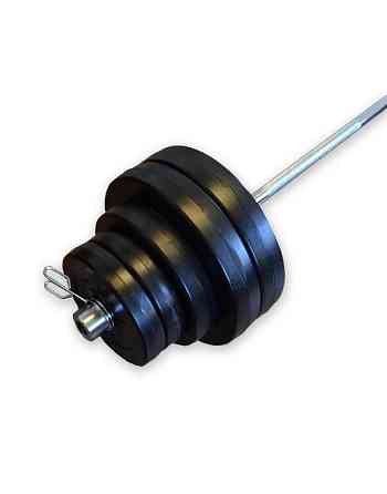 Штанга олімпійська на 75 кг Гантелі, гирі, штанги і диски з пластиковим покриттям Київ