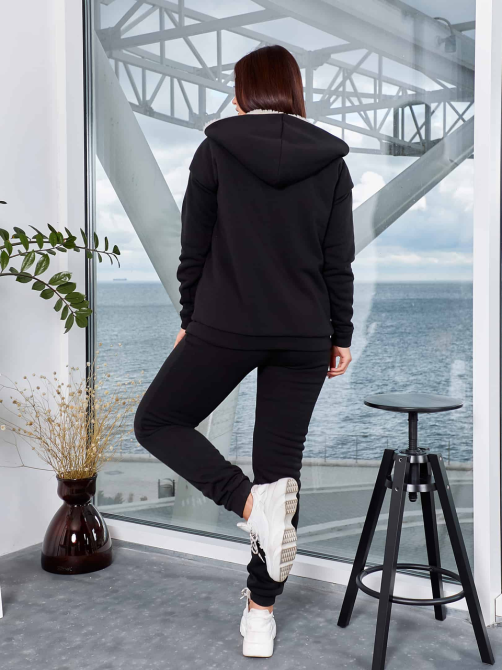 Зимовий костюм жіночий з хутром Чорний S-M Харків - фото 2