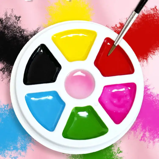 Дитяча книжка-розмальовка Keybaby з пензликом та акварельними фарбами для дітей від 2 років, у кольорі Red Кам'янець-Подільський