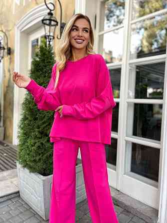 Жіночий стильний повсякденний костюм турецька двонитка Барбі Одеса