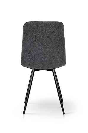 Стілець ФРЕШ (круглий) чорний/букле темно сіра Киев